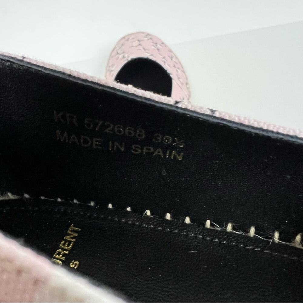 NWT Saint Laurent Espadrilles Solaris Canvas Star Print Pink Black EU 39.5 $750 - Picture 7 of 12